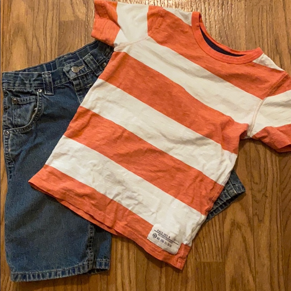 Carters/Lee T-shirt/Shorts Boy Outfit sz 7/8